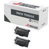 Compatible Pack 2x Brother TN3610 Negro