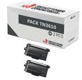 Compatible Pack 2x Brother TN3610 Negro