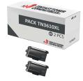 Compatible Pack 2x Brother TN3610XL Negro