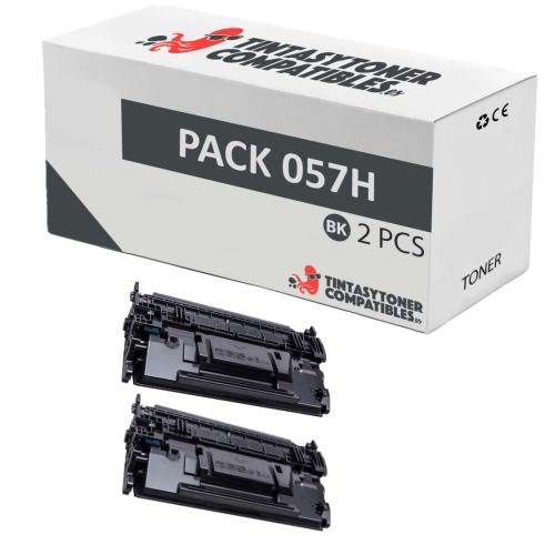 Compatible Pack 2x Canon 057H Negro