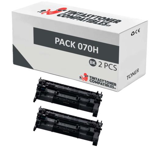 Compatible PACK 2X Canon 070H Negro