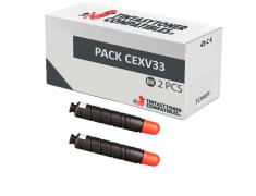 Compatible Pack 2x Canon C-EXV33 Negro