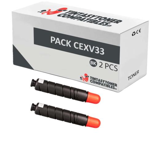 Compatible Pack 2x Canon C-EXV33 Negro