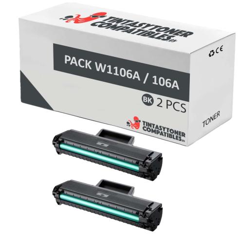 Compatible Pack 2x HP 106A / W1106A