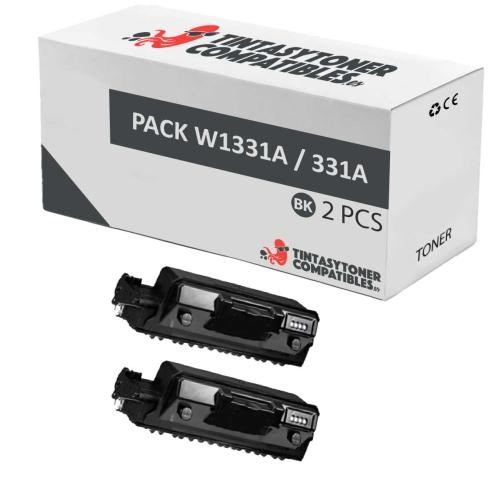 Compatible Pack 2x Hp W1331A Negro