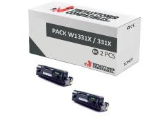 Compatible Pack 2x Hp W1331X Negro