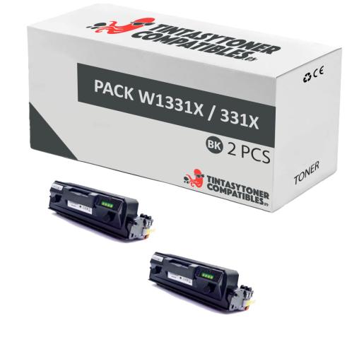 Compatible Pack 2x Hp W1331X Negro