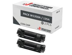 Compatible Pack 2x HP W1350A Negro