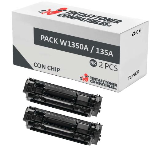 Compatible Pack 2x HP W1350A Negro