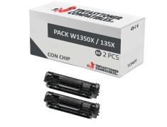 Compatible Pack 2x HP W1350X Negro
