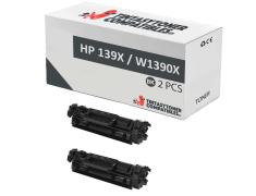 Compatible Pack 2x HP W1390X Negro