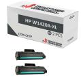 Compatible Pack 2x HP W1420A-XL Negro (Con Chip)