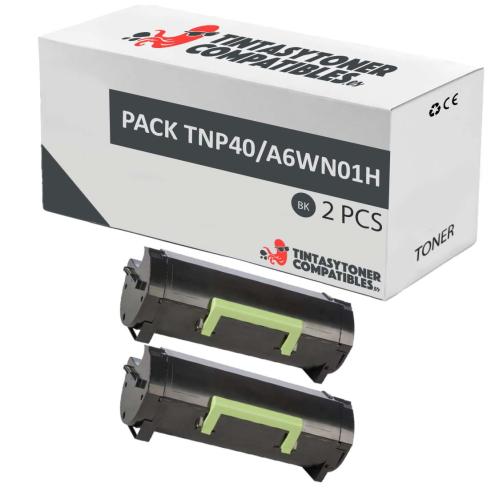 Compatible Pack 2x Konica Minolta TNP40 Negro