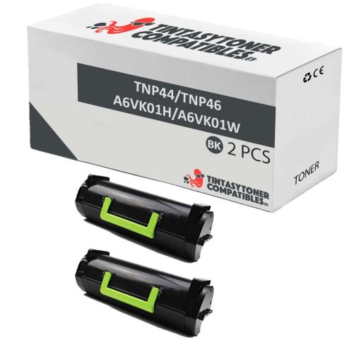 Compatible Pack 2x Konica Minolta TNP44 / TNP46 Negro