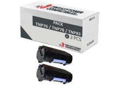 Compatible Pack 2x Konica Minolta TNP76 / TNP78 / TNP83 Negro