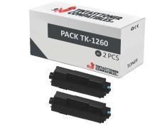 Compatible Pack 2x Kyocera TK1260 Negro