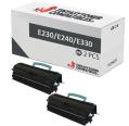 Compatible Pack 2x Lexmark E230 / E240 / E330 Negro