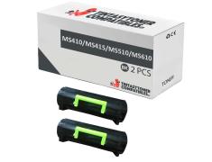 Compatible Pack 2x Lexmark MS410 / MS415 / MS510 / MS610