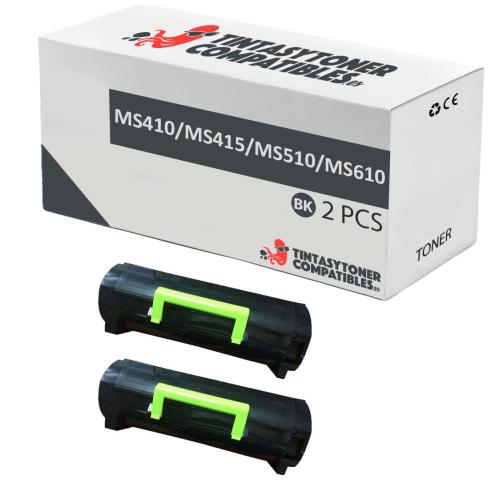Compatible Pack 2x Lexmark MS410 / MS415 / MS510 / MS610