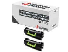 Compatible PACK 2X Lexmark MS417 / MS517 / MS617 / MX417 / MX517 / MX617 Negro