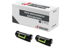 Compatible PACK 2X LEXMARK MS510 / MS610