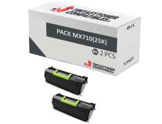 Compatible PACK 2X LEXMARK MS710 / MS711 / MS810 / MS811 / MX710 / MX711 / MX810 / MX811 / MX812 (25k) 62D2H00/622H