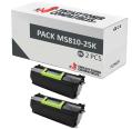 Compatible Pack 2x Lexmark MS810 / MS811 / MS812 (25k) 52D2H00 / 522H