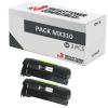 Compatible Pack 2x Lexmark MX310 / MX410 / MX510 / MX511 / MX611 Negro