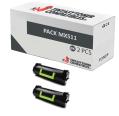 Compatible PACK 2X LEXMARK MX510 / MX511 / MX611