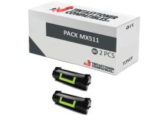 Compatible PACK 2X LEXMARK MX510 / MX511 / MX611