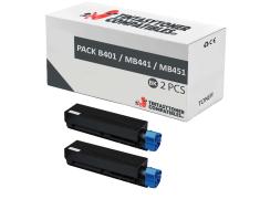 Compatible Pack 2x OKI B401 / MB441 / MB451
