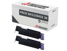 Compatible Pack 2x OKI B412 / B432 / B512 / MB472 / MB492 / MB562 (3K)
