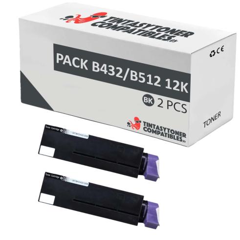 Compatible Pack 2X OKI B432 / B512 / MB492 / MB562 (12k)