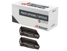 Compatible Pack 2x Ricoh Aficio SP 3500 / SP 3510