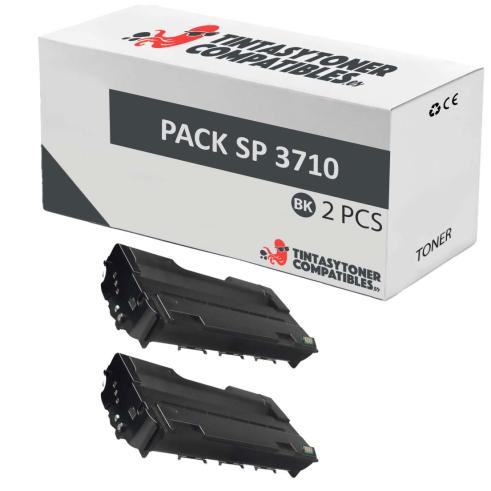 Compatible Pack 2x Ricoh Aficio SP 3710