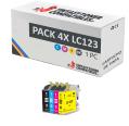 Compatible Pack 4 x Brother LC-123 Premium