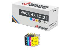 Compatible Pack 4 x Brother LC-123 Premium
