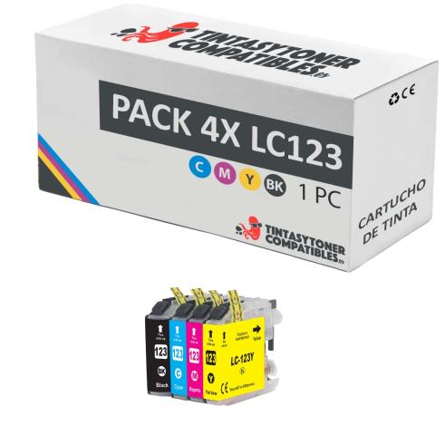 Compatible Pack 4 x Brother LC-123 Premium