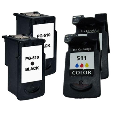 Compatible Pack 4 x Canon PG-510 / CL-511