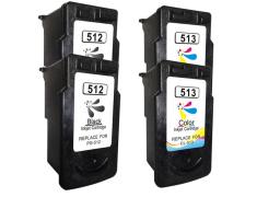Compatible Pack 4 x Canon PG-512 / CL-513