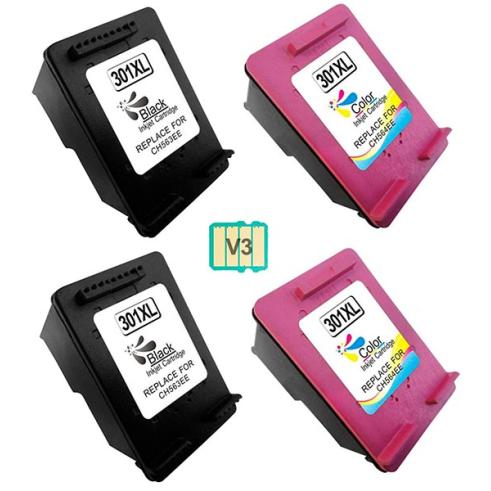 Compatible Pack 4 x HP 301 XL