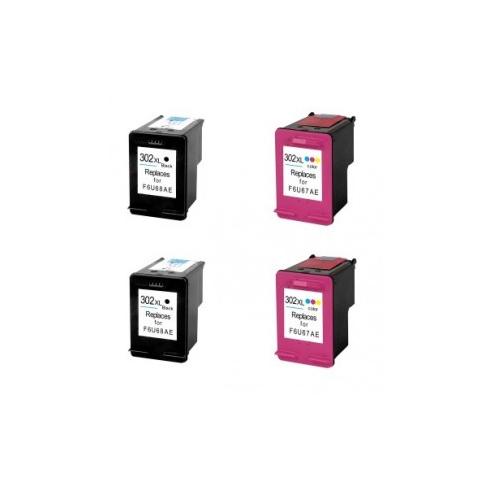 Compatible Pack 4 x HP 302 XL