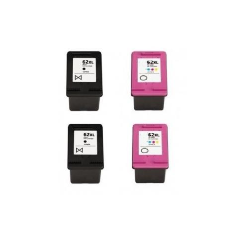 Compatible Pack 4 x HP 62 XL