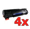Compatible Pack 4 x HP CB435A Negro