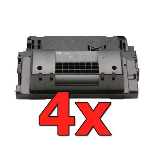 Compatible Pack 4 x HP CC364X Negro