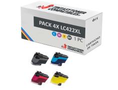 Compatible Pack 4x Brother LC422XL