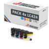 Compatible Pack 4x Brother LC424