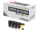 Compatible Pack 4x Brother LC424