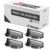 Compatible Pack 4x Brother TN-2510-XXL Negro
