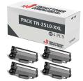 Compatible Pack 4x Brother TN-2510-XXL Negro